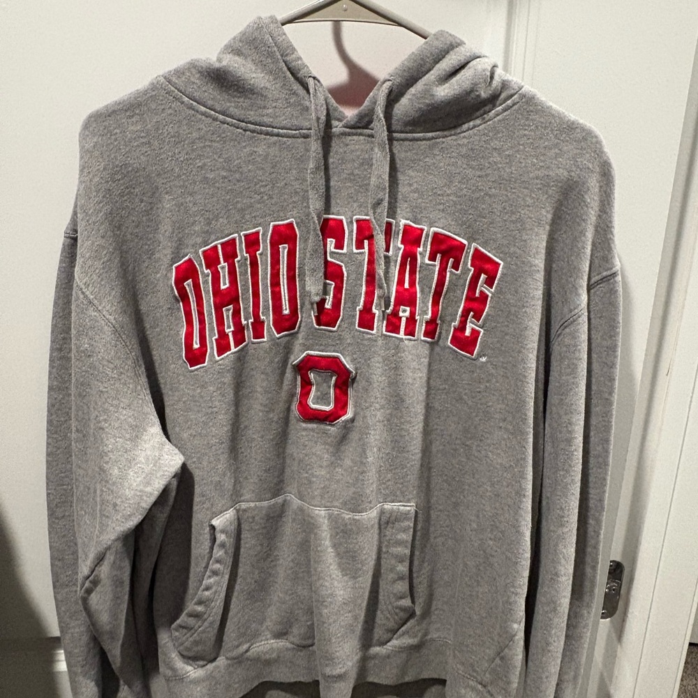 Stadium Athletics Gray and Red Hoodie